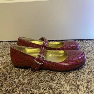 Demonia Daisy-04 Pink Cheetah Print Flats